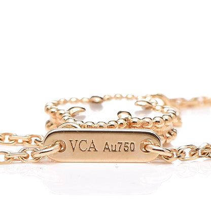 Van Cleef & Arpels 18K Yellow Gold Mother of Pearl Sweet Alhambra Bracelet 5 of 7