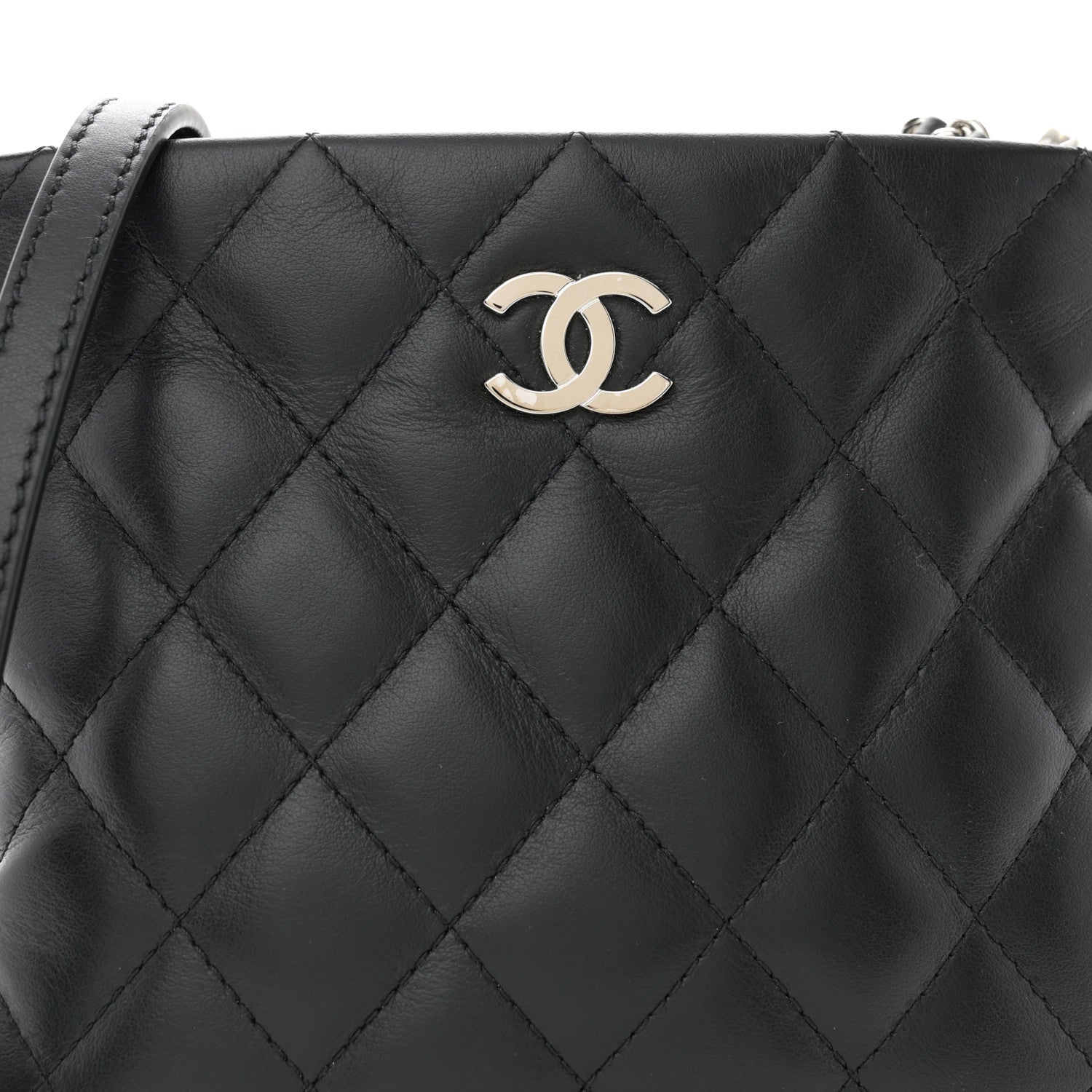 Chanel Lambskin Quilted Crossbody Bag Black 8 of 11