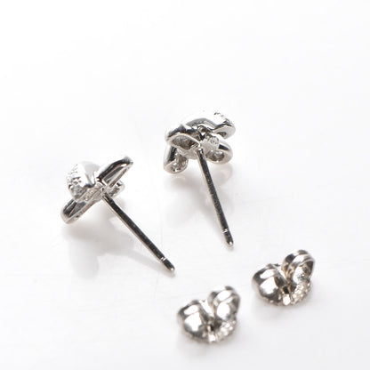 Tiffany Platinum Diamond Cross Stitch Stud Earrings 3 of 7