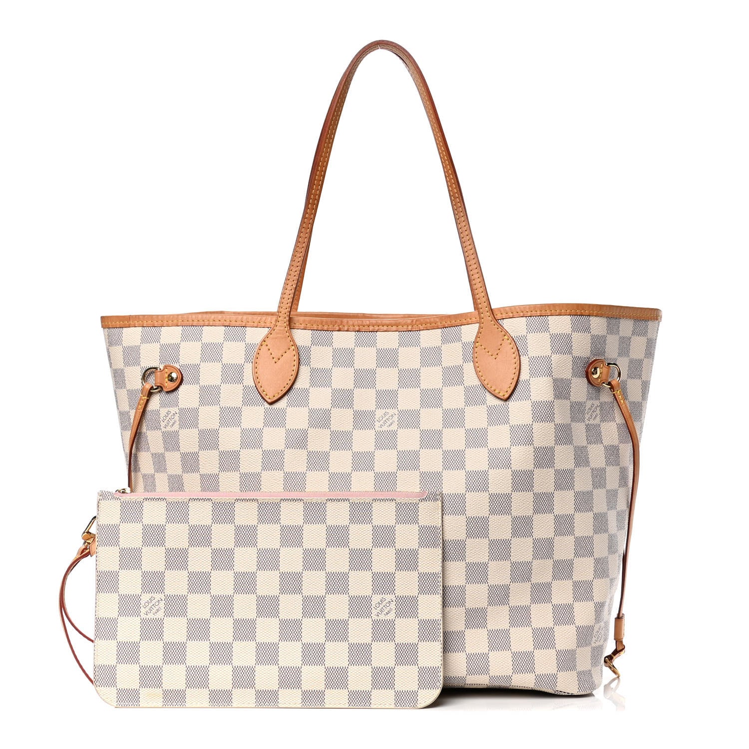 Louis Vuitton Damier Azur Neo Neverfull MM Rose Ballerine 3 of 6