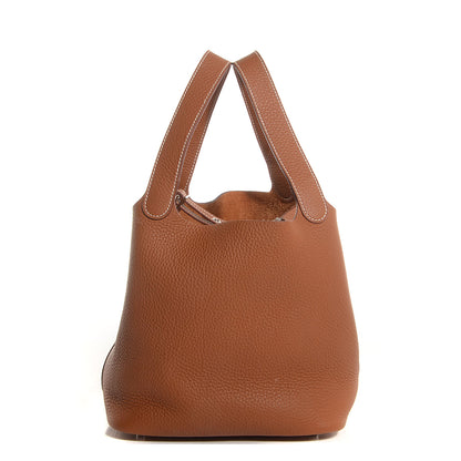 Hermes Taurillon Clemence Picotin Lock 18 PM Gold 1 of 11