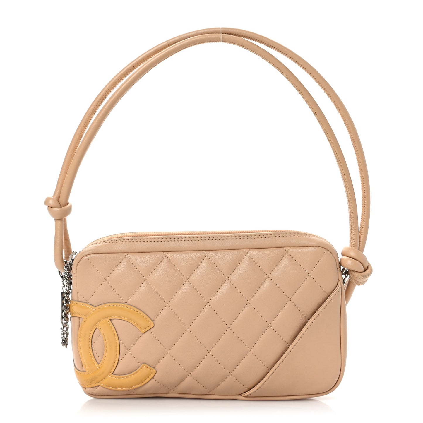 Calfskin Quilted Cambon Pochette Beige