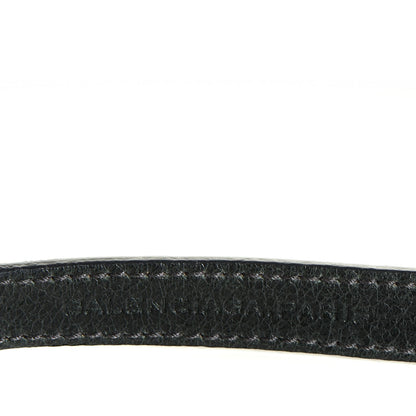 Balenciaga Agneau Arena Classic Hardware Triple Tour Giant 12 Silver Hardware Bracelet Black 4 of 6