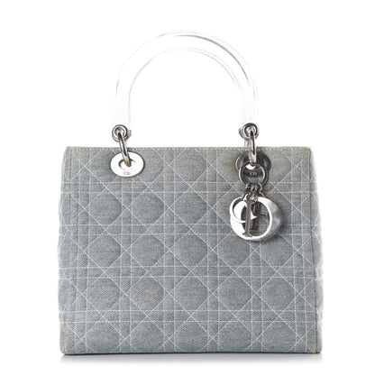 Christian Dior Denim Cannage Medium Lady Dior Blue 1 of 9