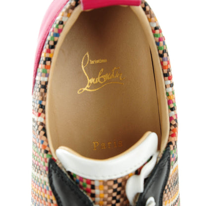 Christian Louboutin Woven Calfskin Louis Spikes Flat Sneakers 45 Multi 8 of 8
