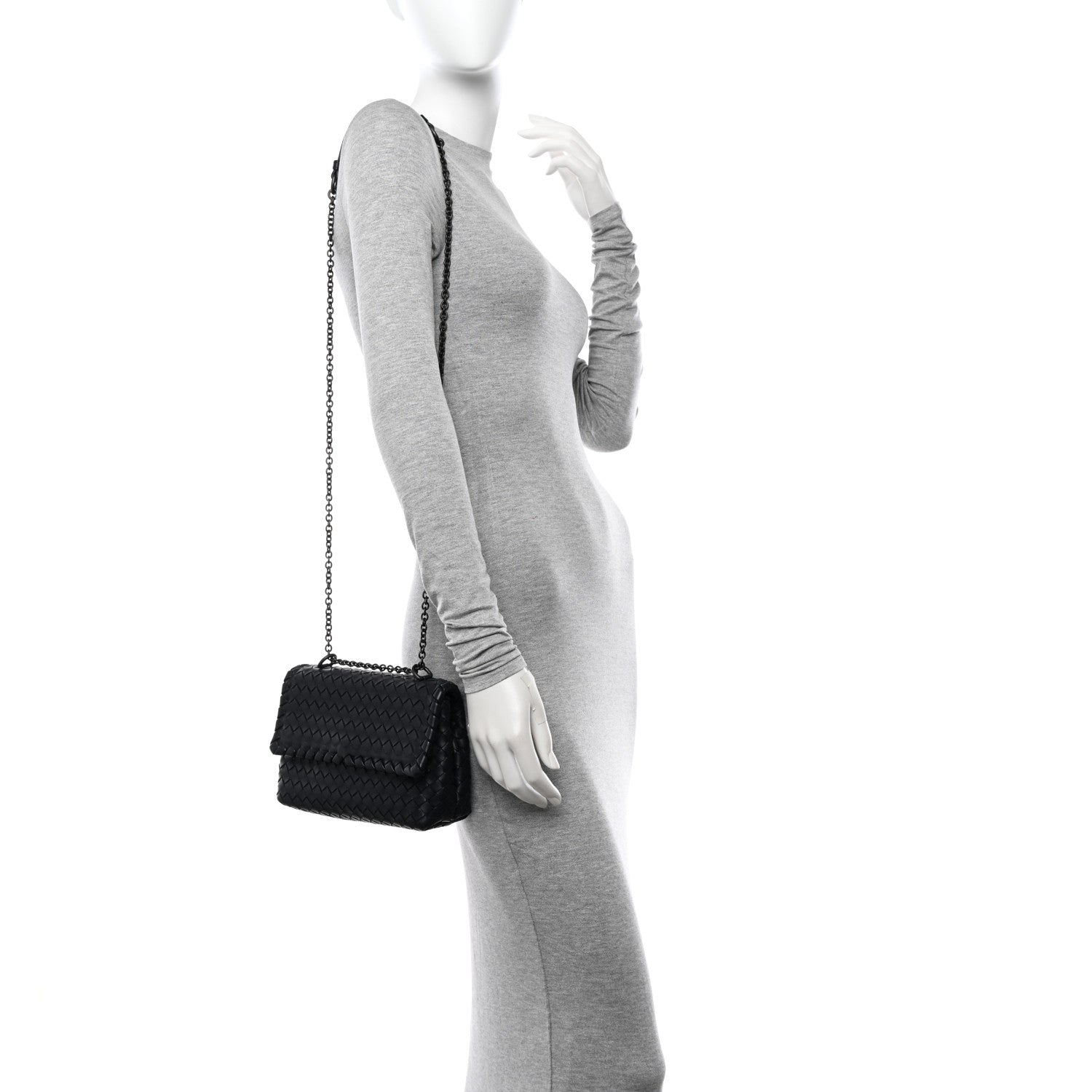 Bottega Veneta Nappa Intrecciato Baby Olimpia Shoulder Bag Tourmaline 2 of 9