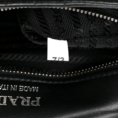 Prada Soft Calfskin Impunture Diagramme Medium Chain Flap Shoulder Bag Black 6 of 10