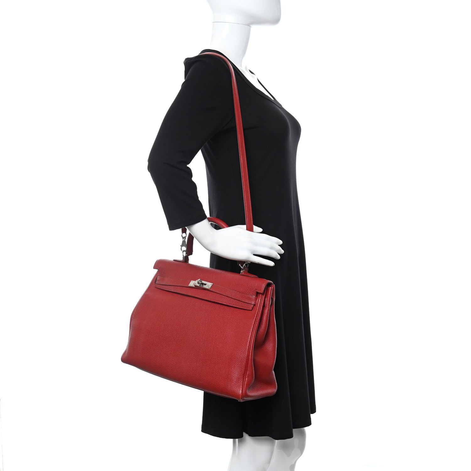 Hermes Togo Kelly Retourne 35 Rouge Garance 2 of 23