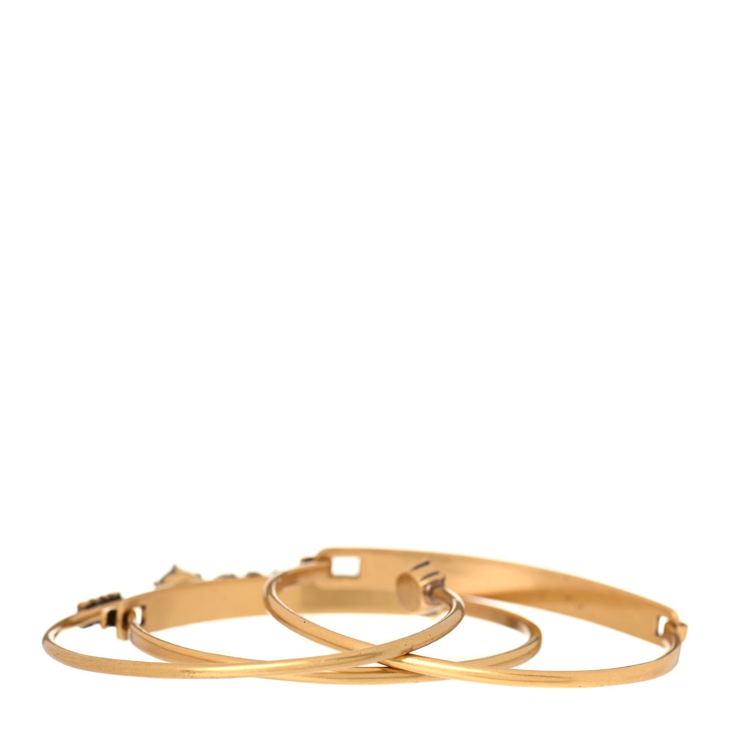 Christian Dior Metal Crystal Dio(r)evolution Bracelet Set Gold 2 of 3