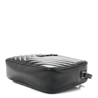 Saint Laurent Calfskin Matelasse Monogram Lou Camera Bag Black 9 of 11