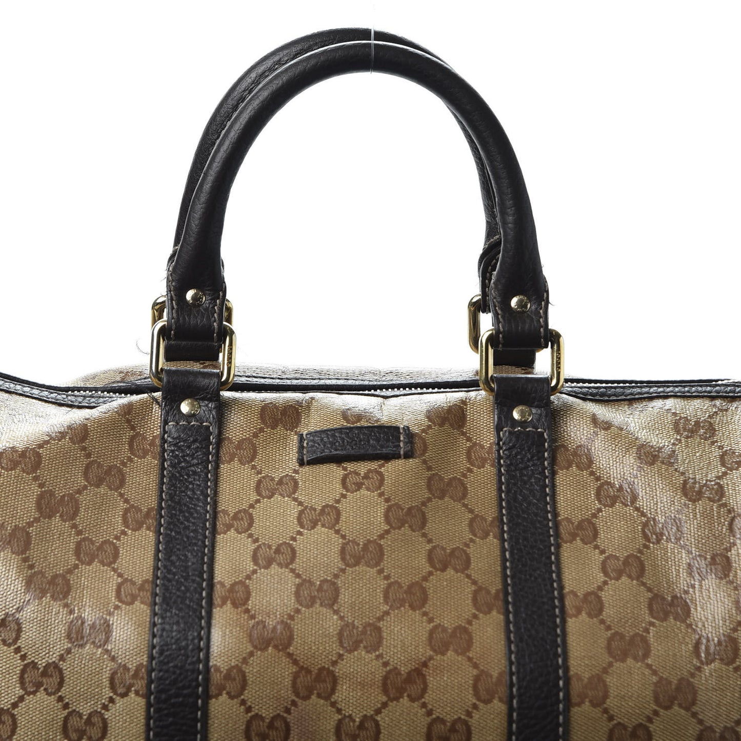 Crystal Monogram Medium Joy Boston Dark Brown