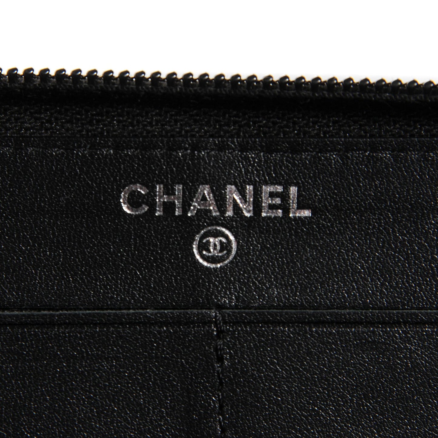 Caviar Large Timeless CC Zip Around Wallet Black