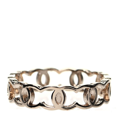 Chanel Metal CC Ring 54 6.75 Gold 3 of 4