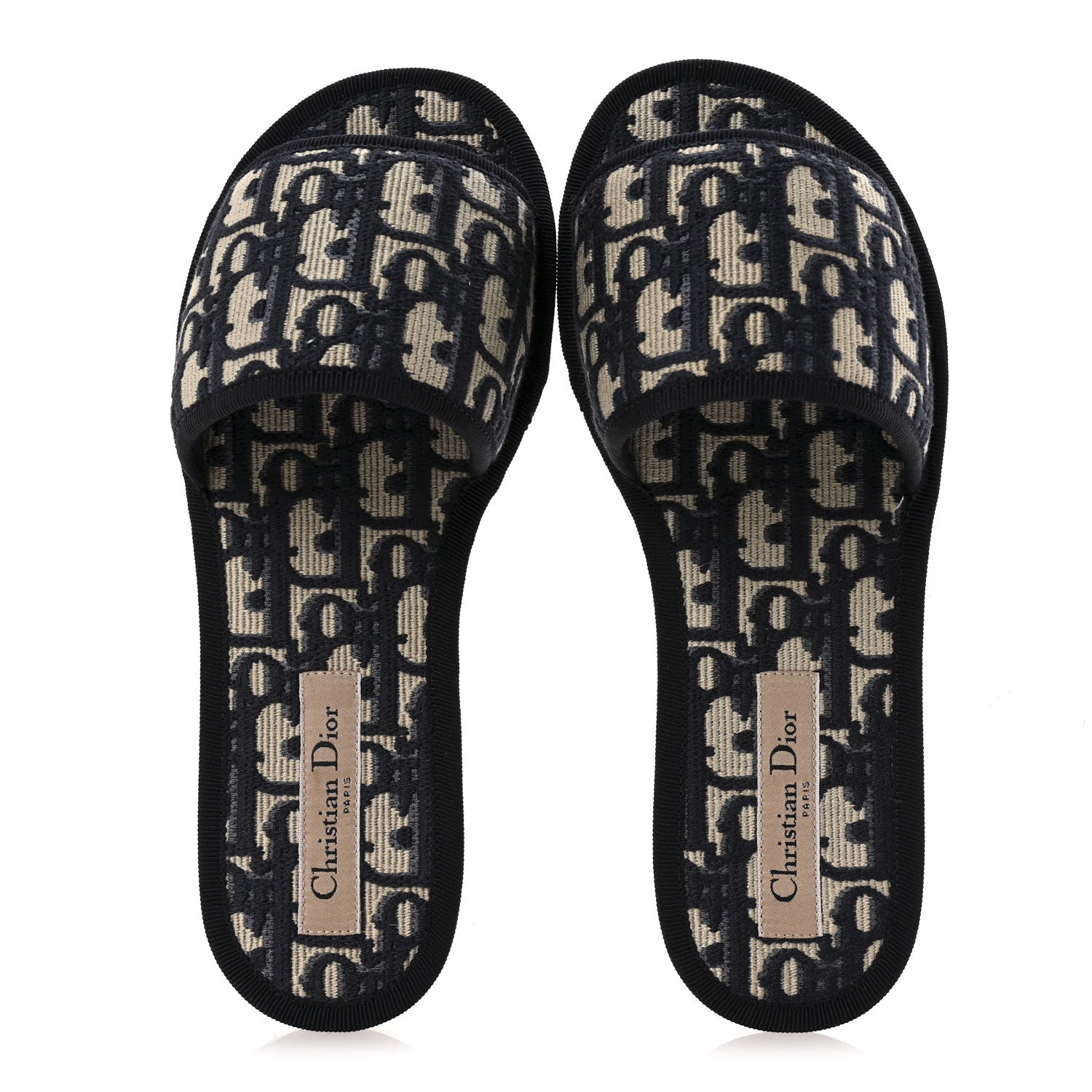 Christian Dior Velvet Oblique Chez Moi Sandal 36 Deep Blue 2 of 10