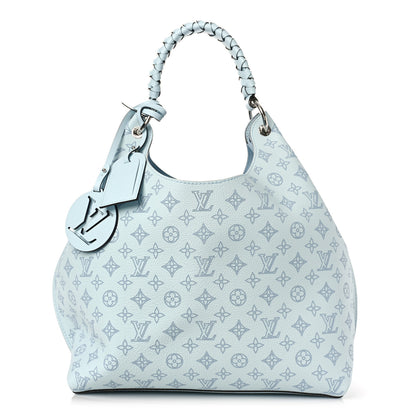 Louis Vuitton Mahina Carmel Hobo Bag Denim Blue 1 of 8