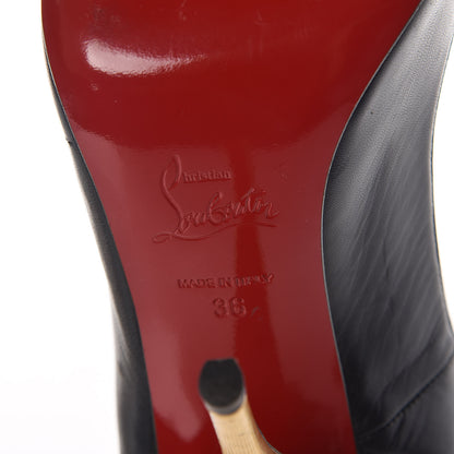 Christian Louboutin Kid Specchio Survivita 100 Slingback Pumps 36 Black Gold 8 of 9