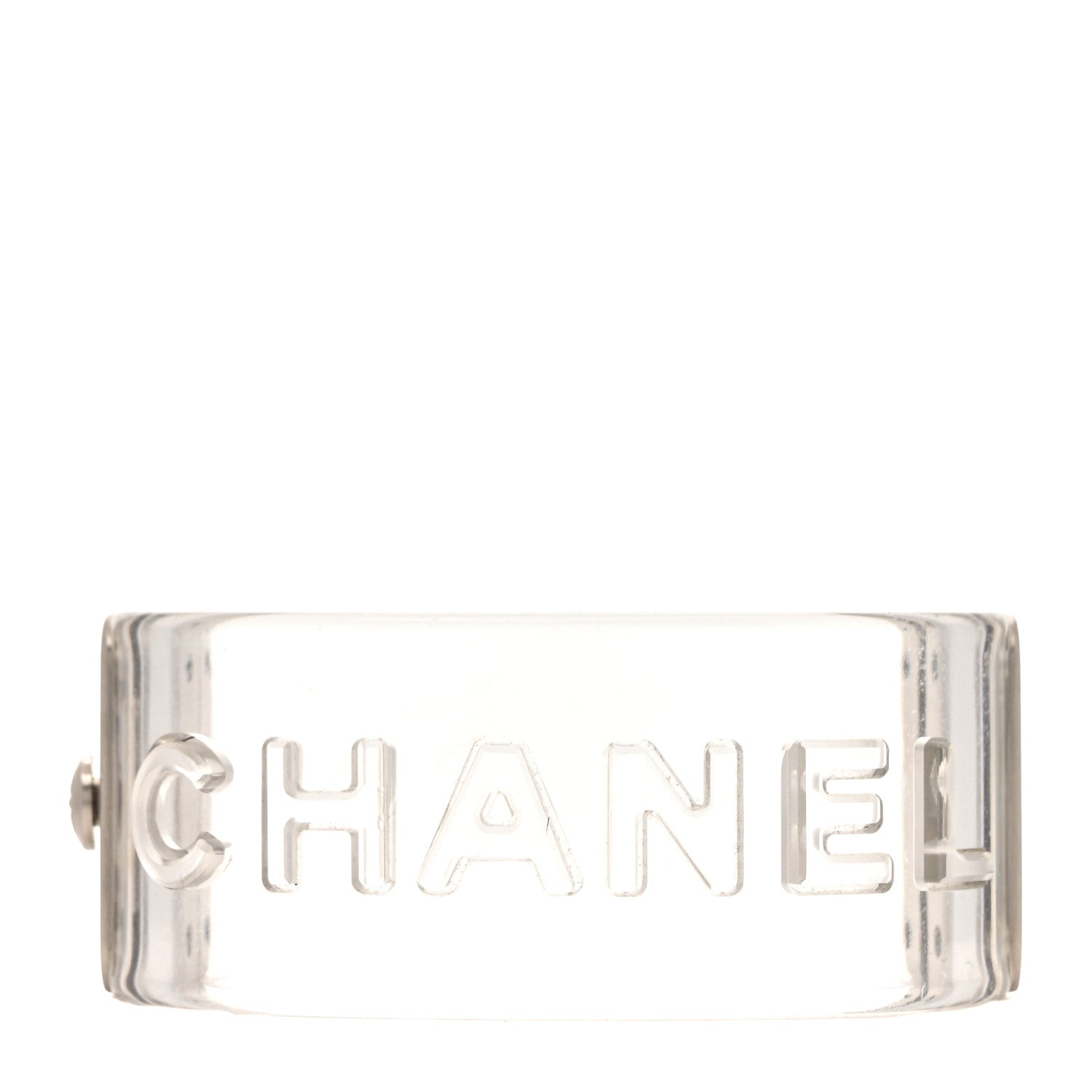 Chanel Metal Resin Logo Cuff Transparent 1 of 5