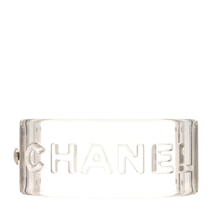Chanel Metal Resin Logo Cuff Transparent 1 of 5