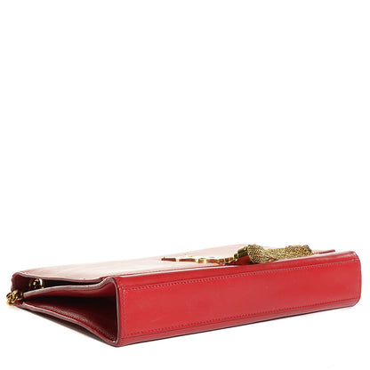 Saint Laurent Smooth Calfskin Medium Classic Monogram Kate Tassel Satchel Lipstick Red 4 of 8