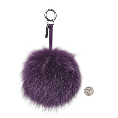 Fendi Fox Fur Shiny Nappa Bi-Color M ABCharm Bag Charm Viola Lago Viola Plus 2 of 5