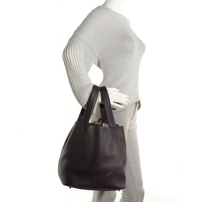 Hermes Taurillon Clemence Picotin Lock GM Raisin 2 of 15