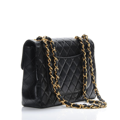 Chanel Lambskin Quilted Jumbo Flap Black 3 of 9