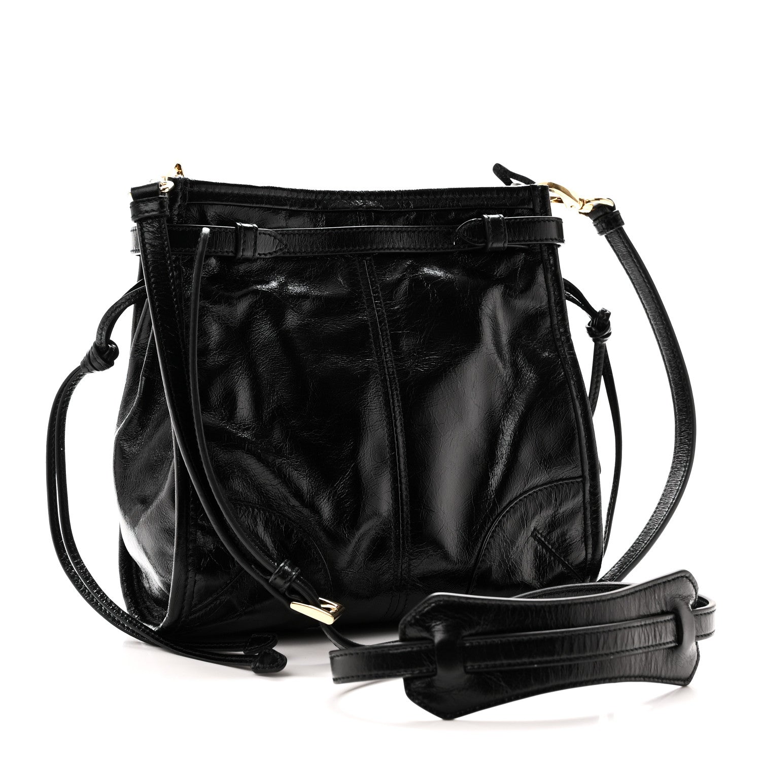Prada Soft Lux Calfskin Mini Bonnie Black 3 of 9