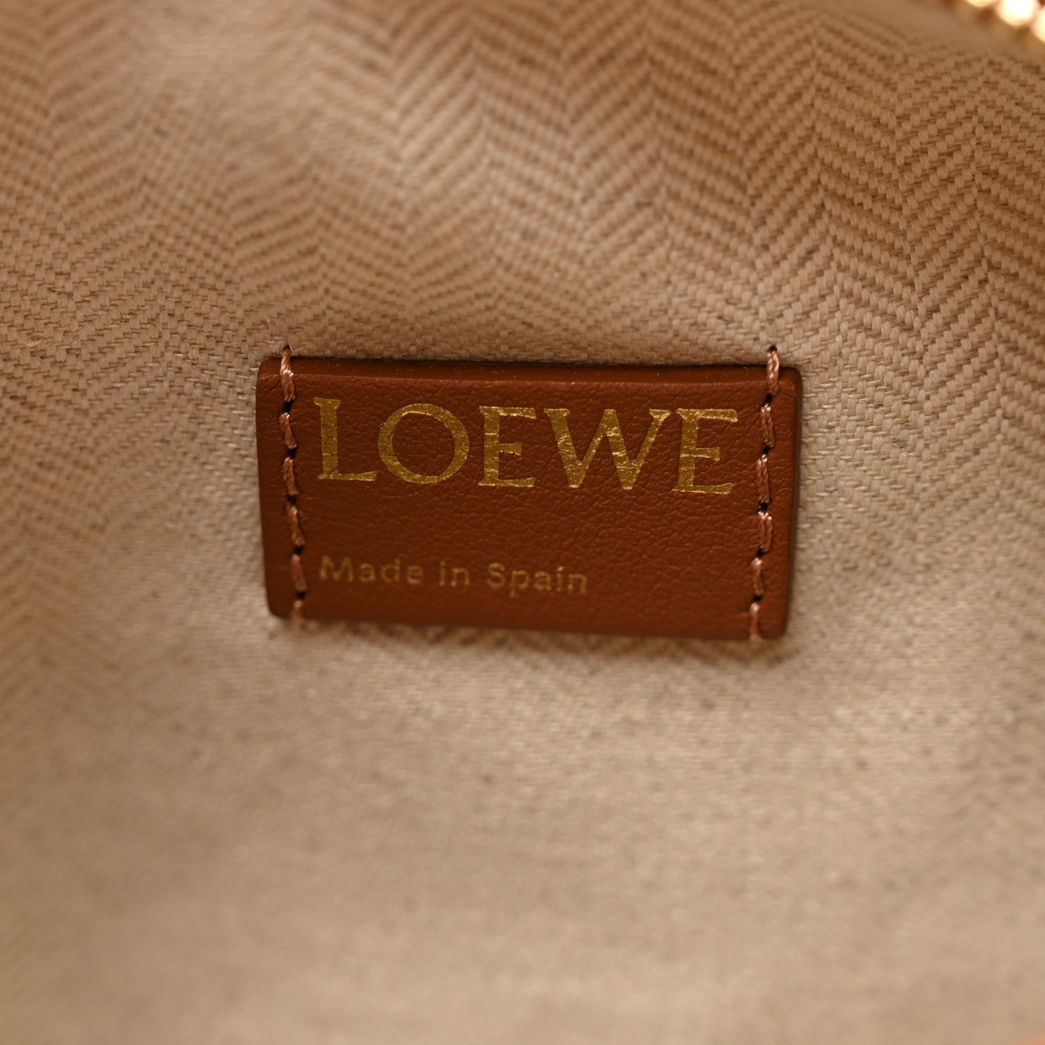 Loewe Jacquard Anagram Calfskin Small Cubi Bag Tan Pecan 6 of 9