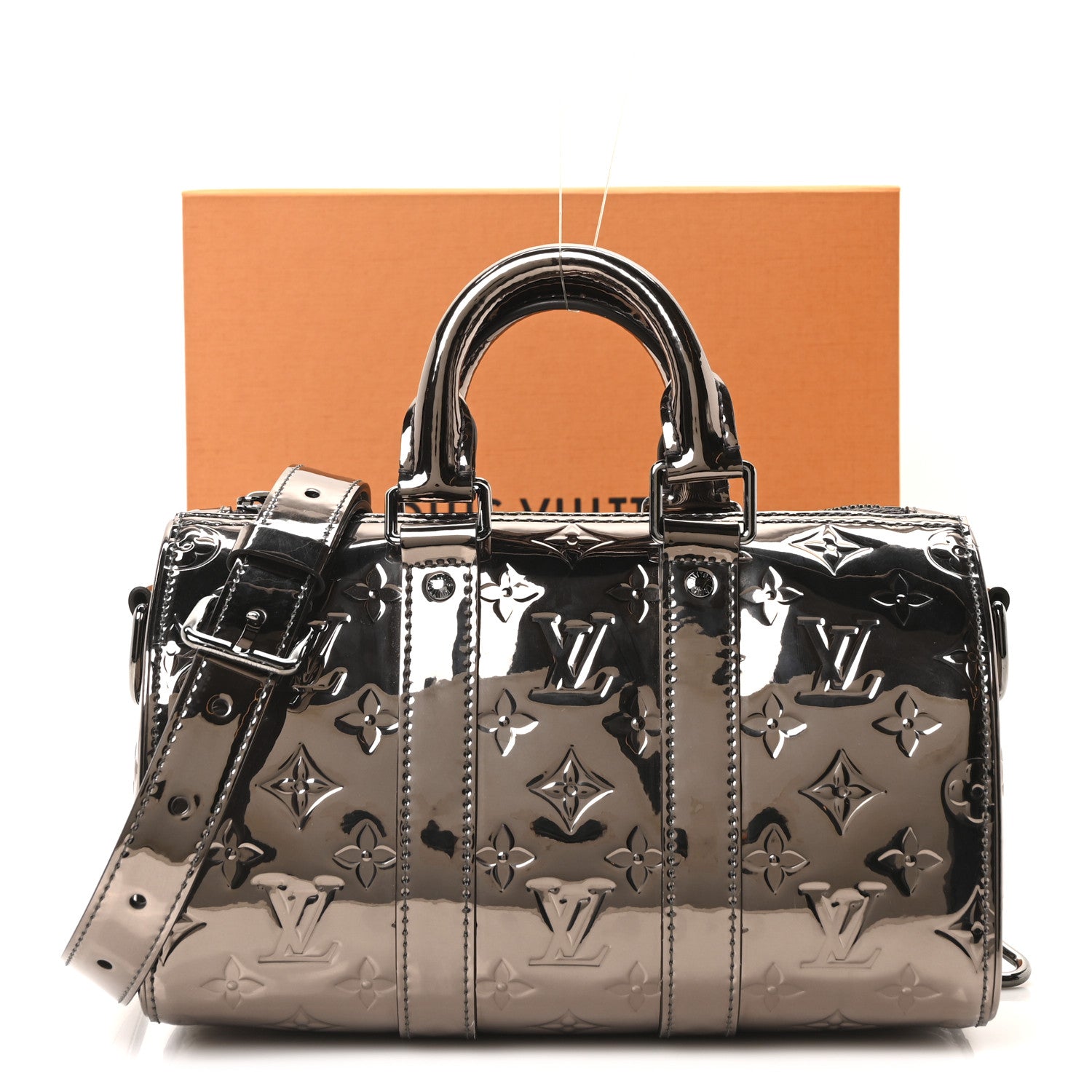 ルィヴィトン Louis Vuitton Mirror Monogram Heritage Keepall Bandouliere 25
