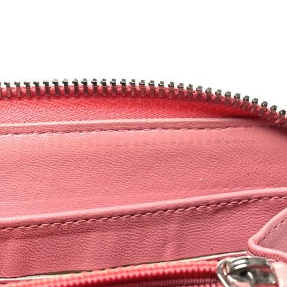 Chanel Lambskin Quilted Large Gusset Zip Around Wallet Pink 15 of 15