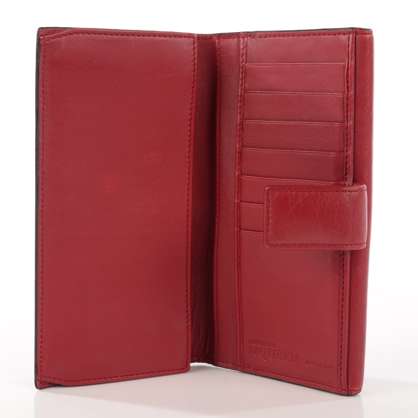 Calfskin Skull Continental Wallet Red