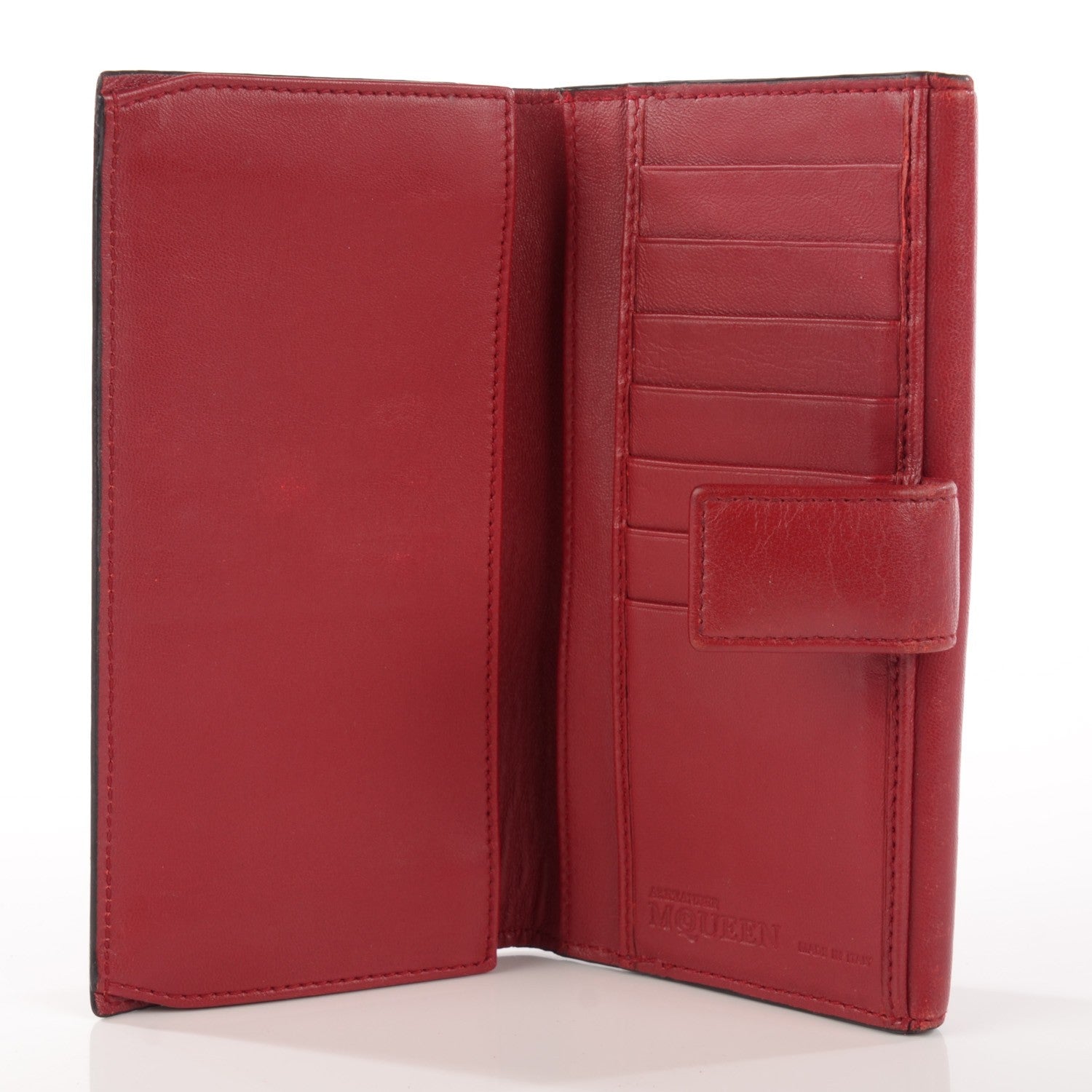 Alexander McQueen Calfskin Skull Continental Wallet Red 6 of 8