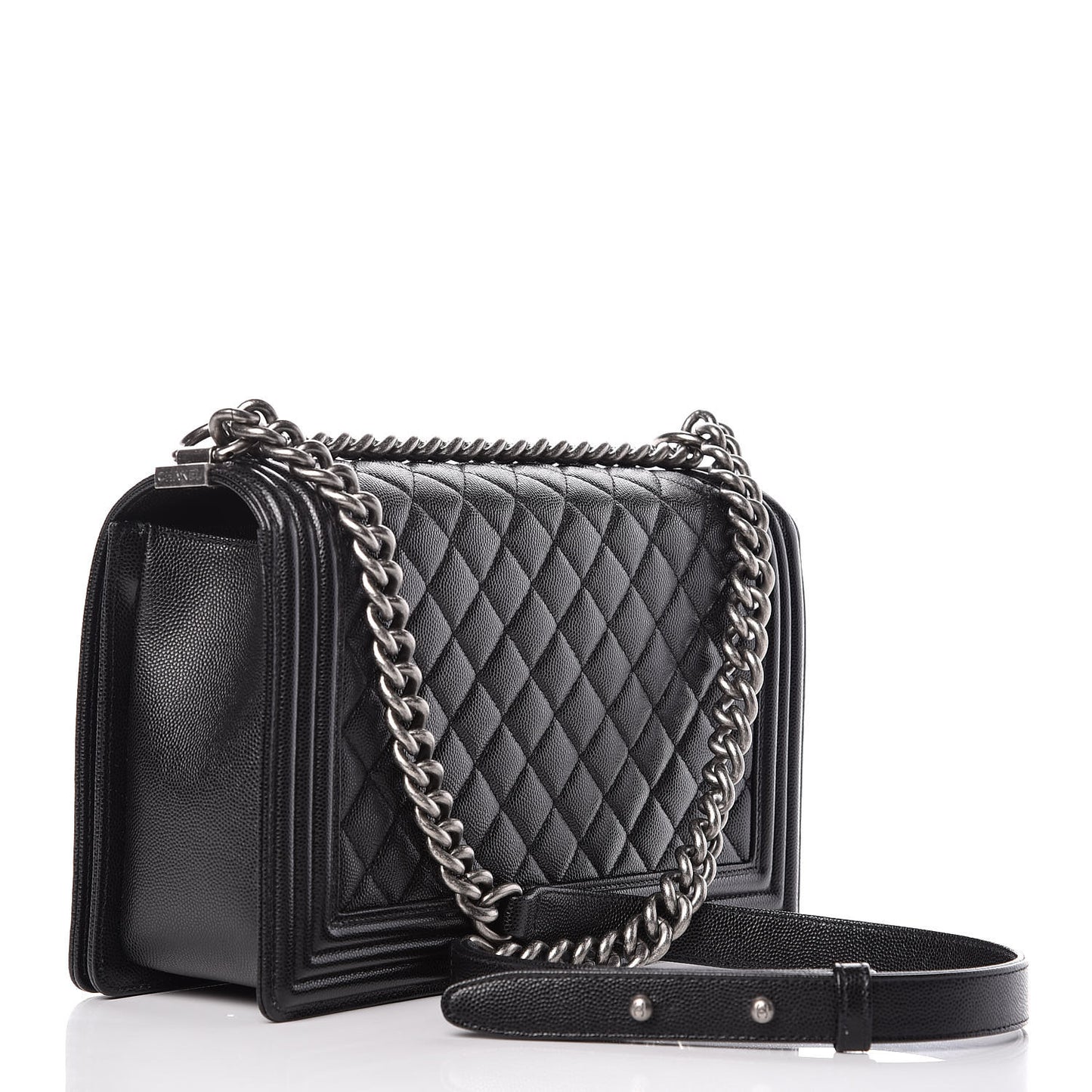 Caviar Quilted New Medium Boy Flap Black