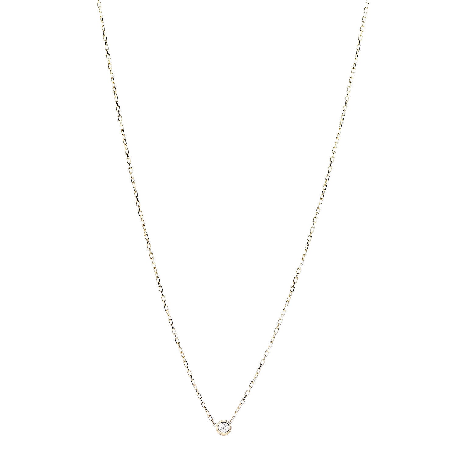 Cartier 18K Yellow Gold Diamond SM D'Amour Pendant Necklace 1 of 6