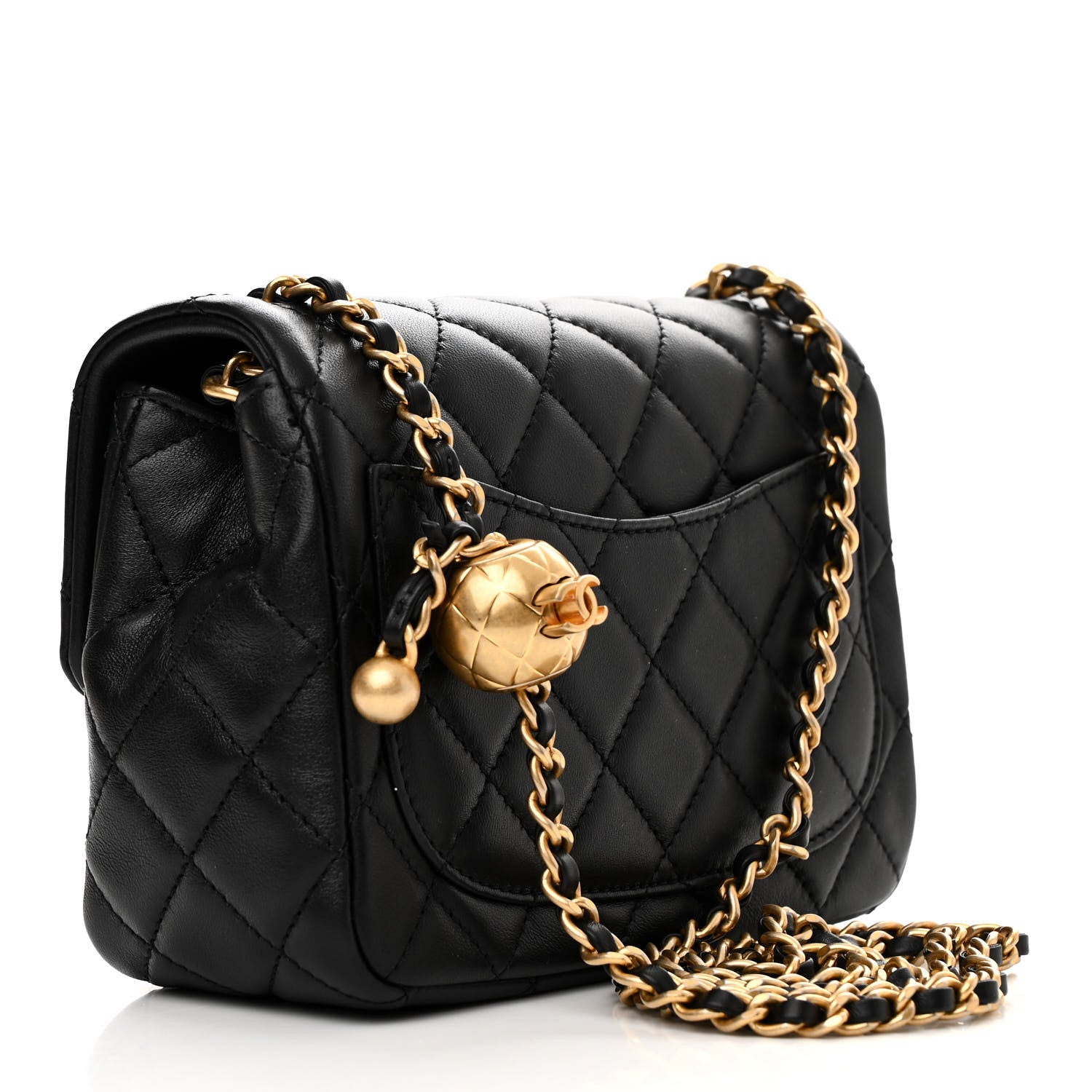 Chanel Lambskin Quilted Mini Pearl Crush Flap Black 3 of 10