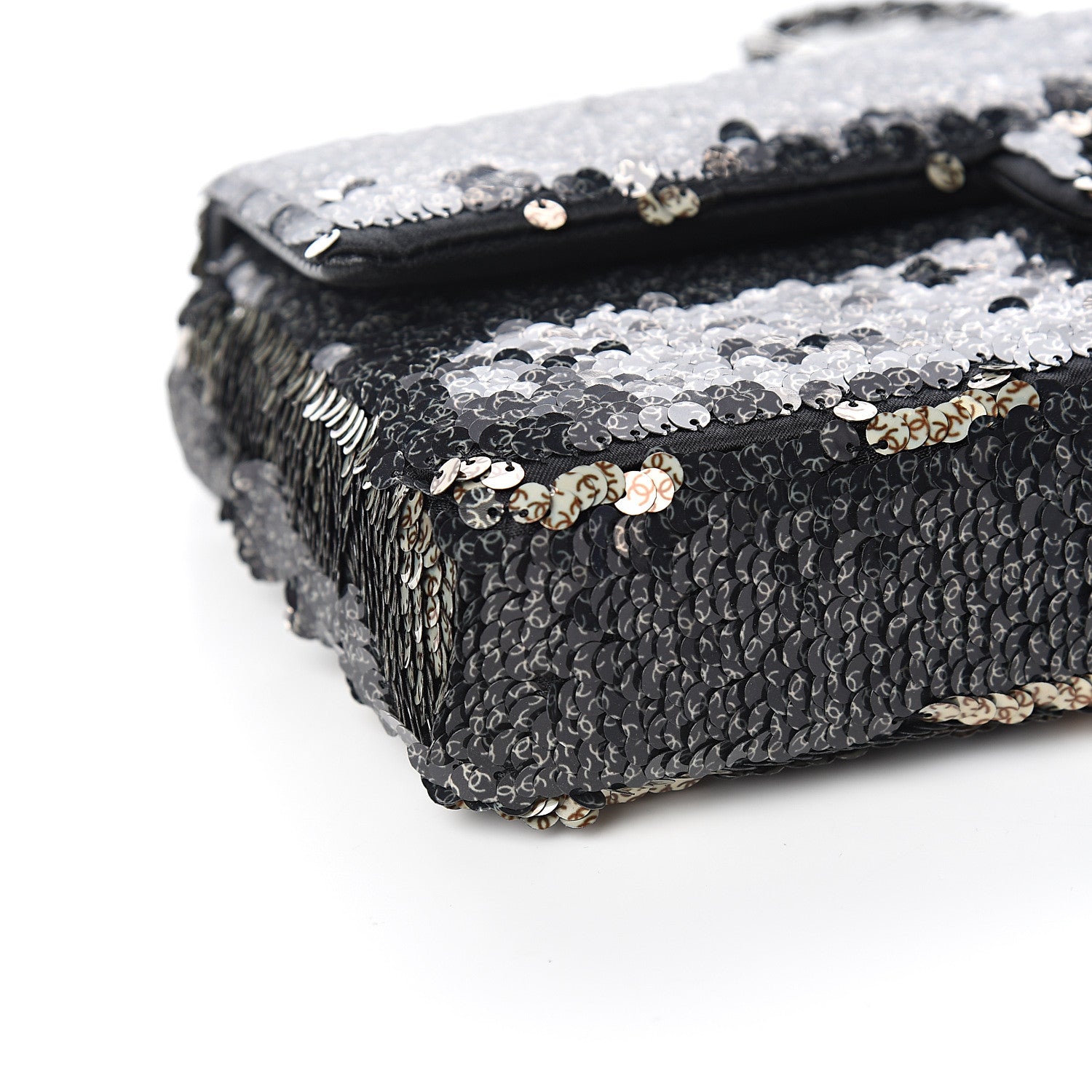Chanel Sequin Mini Flap Beige Black 7 of 10