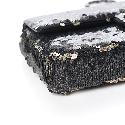 Chanel Sequin Mini Flap Beige Black 7 of 10