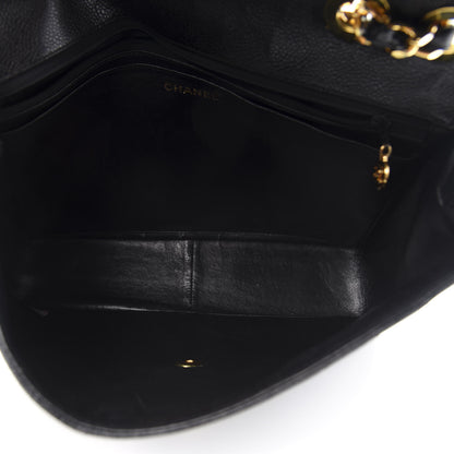 Chanel Caviar Vertical Quilted Jumbo Single Flap Black 5 of 14