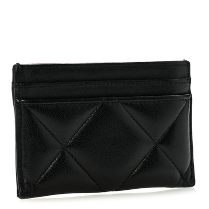Chanel Lambskin Quilted Chanel 19 Card Holder Black 3 of 10