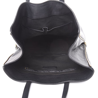 Alexander McQueen Pebbled Calfskin Skull Padlock Tote Black 5 of 11