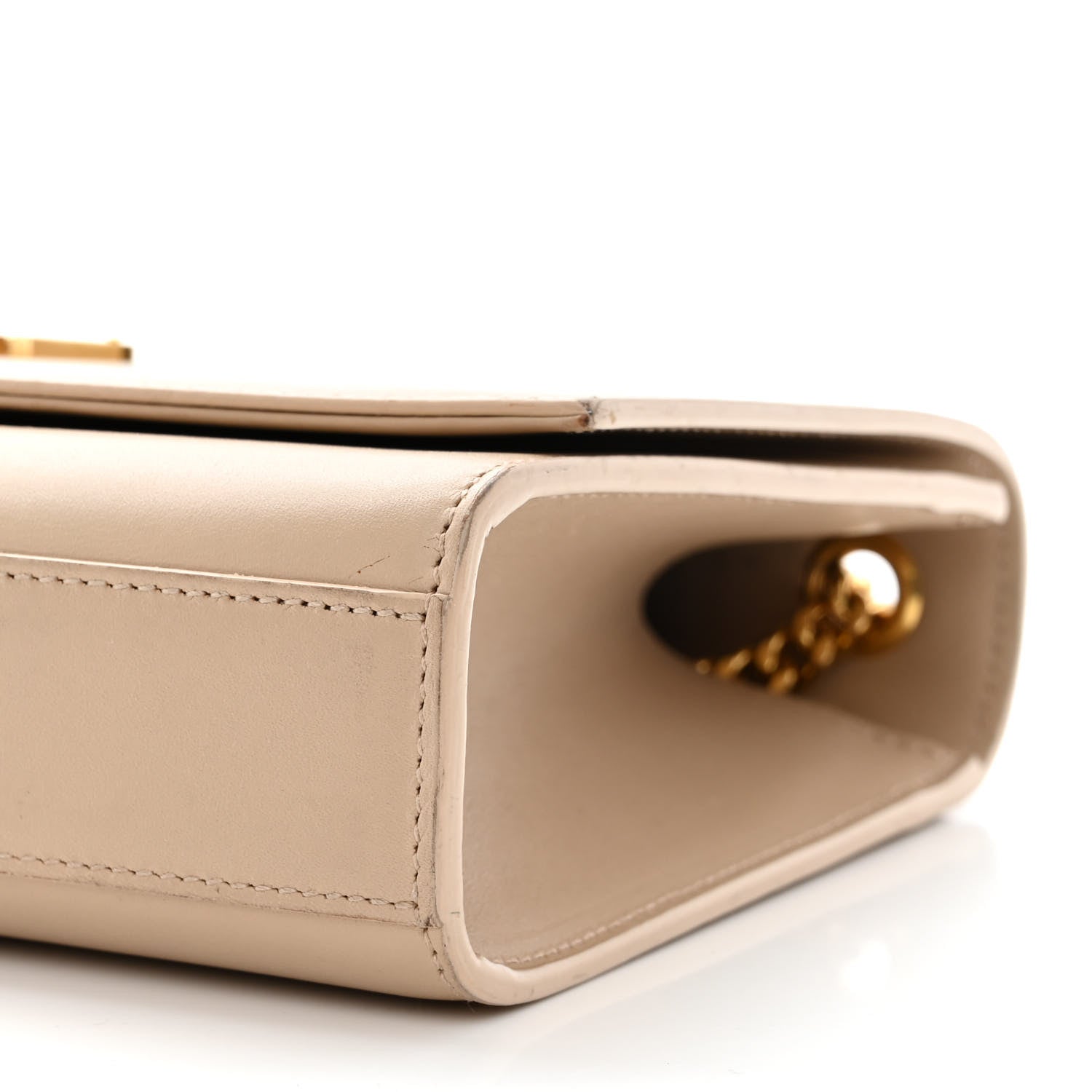 Saint Laurent Smooth Calfskin Medium Classic Monogram Kate Tassel Satchel Nude Powder 10 of 16