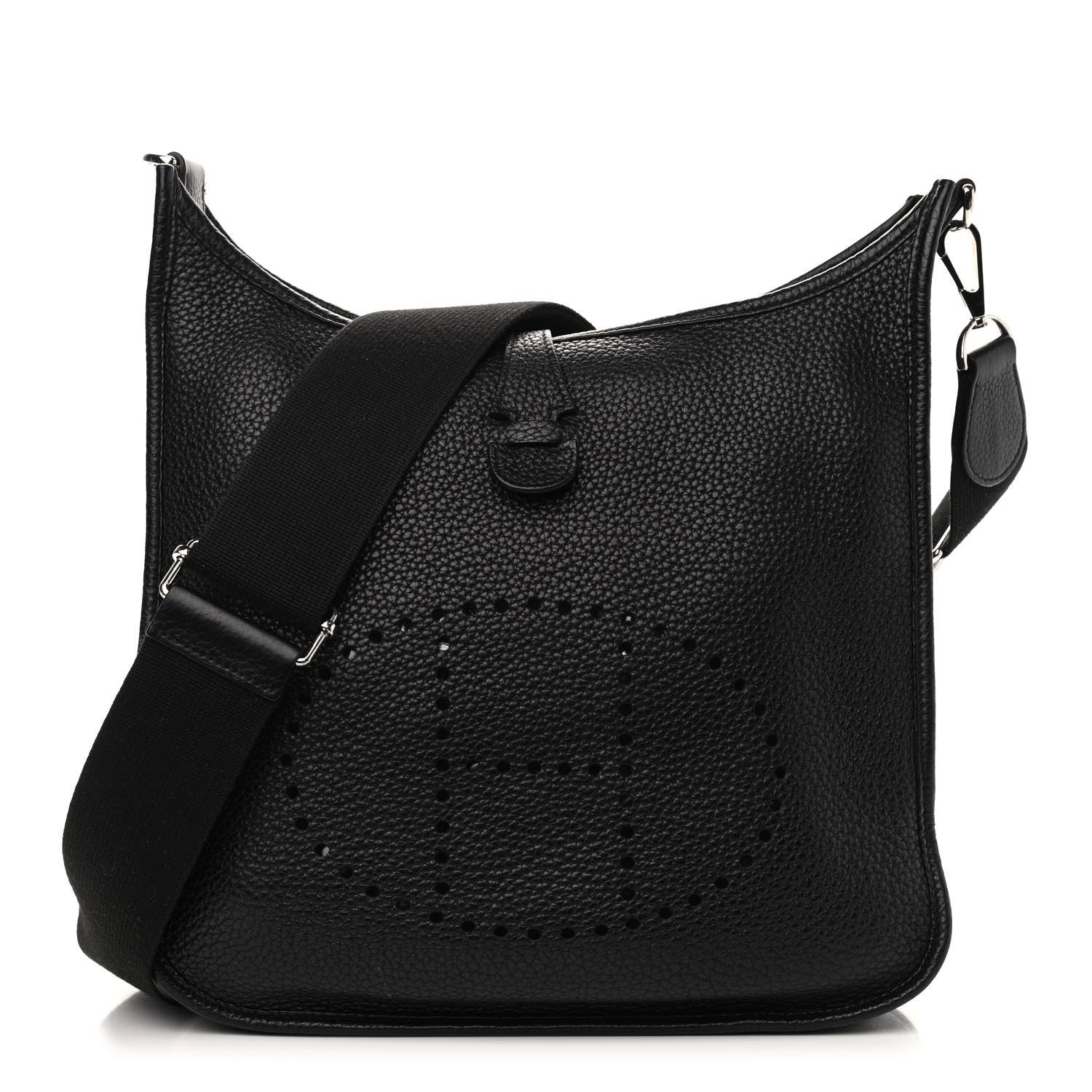 Hermes Taurillon Clemence Evelyne III PM Black 1 of 9