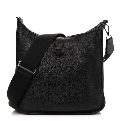 Hermes Taurillon Clemence Evelyne III PM Black 1 of 9