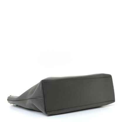 Valentino Garavani Grained Calfskin Rockstud Shoulder Tote Graphite 4 of 17