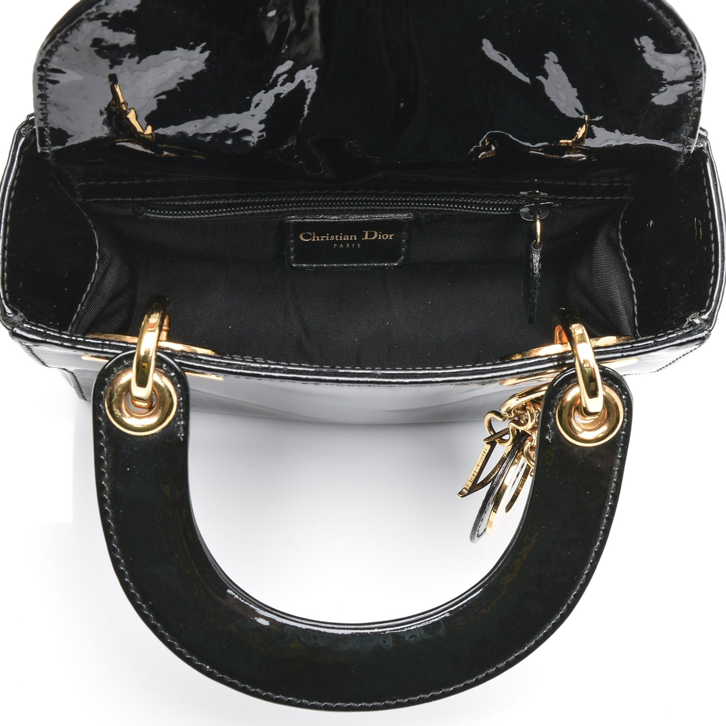 Patent Mini Lady Dior Black