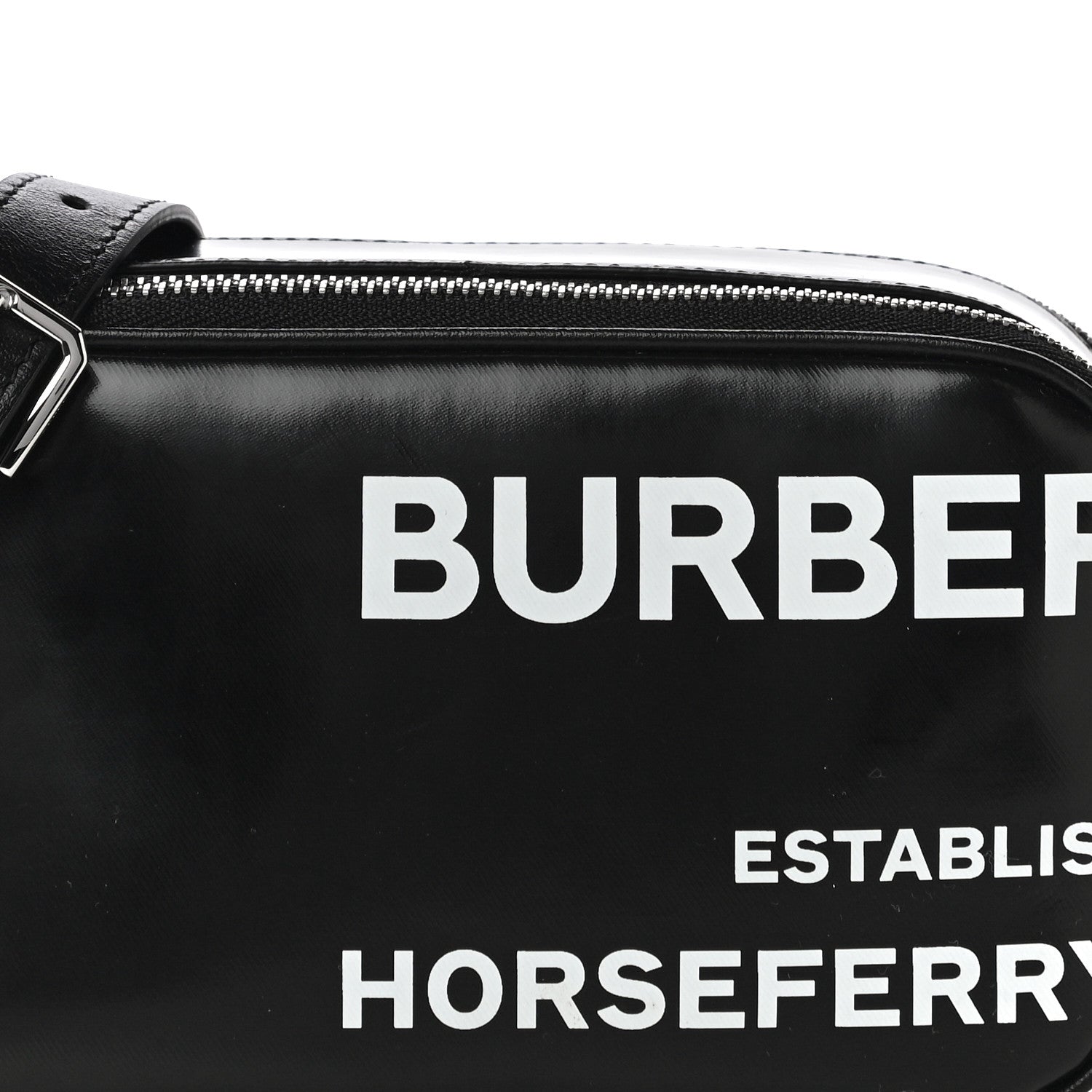 Burberry Coated Canvas Horseferry Print Micro Camera Bag Black 8 of 10