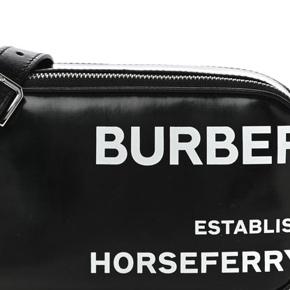 Burberry Coated Canvas Horseferry Print Micro Camera Bag Black 8 of 10