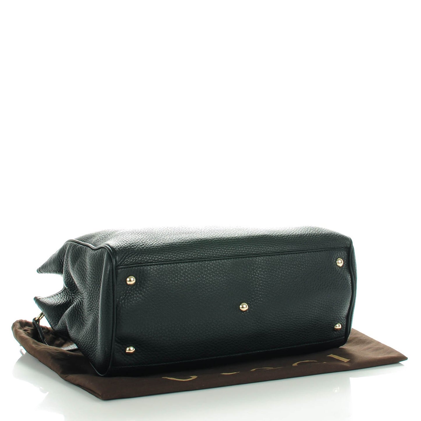 Pebbled Calfskin Medium Bamboo Shopper Tote Black