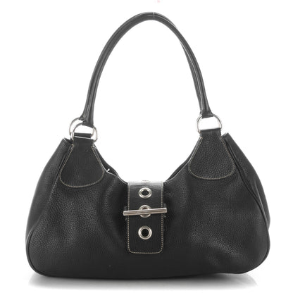 Prada Vitello Daino Shoulder Bag Black 1 of 7