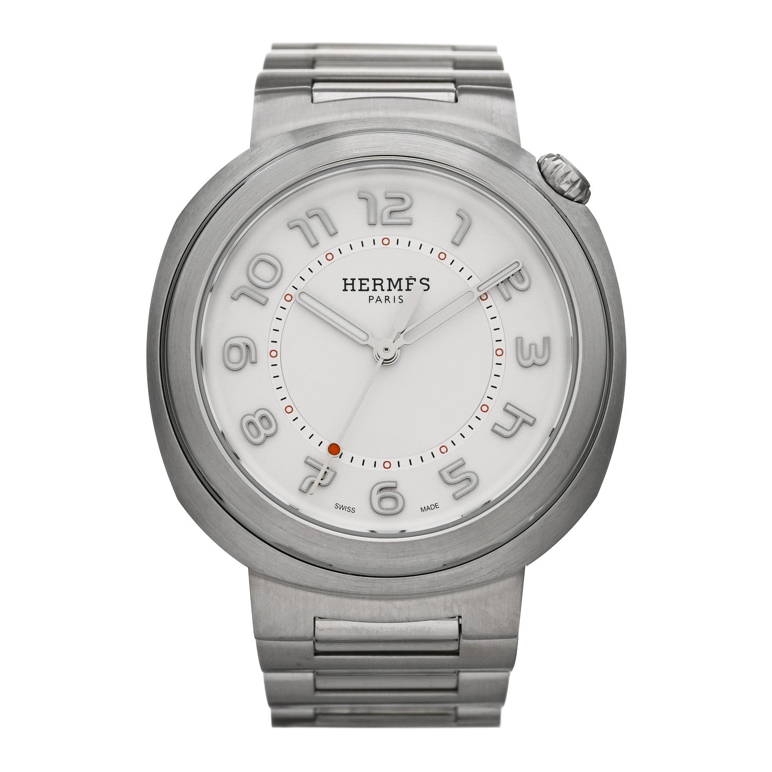 Hermes Stainless Steel 36mm Cut Automatic Watch 1 of 5